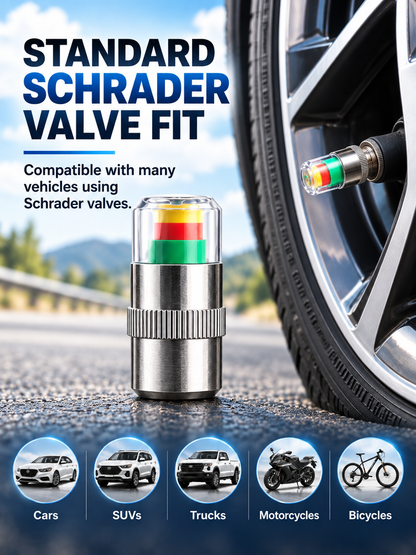 🚗🛠️4 PCS Car Tire Pressure Monitor Valve- tire valve stem caps