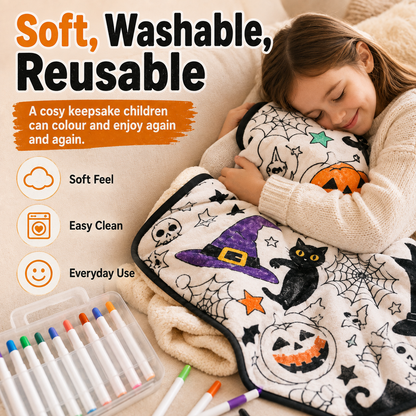 🎨✨DIY Coloring Blanket With Markers