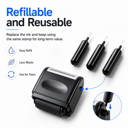 🔥HOT SALE 49% OFF✨Privacy Protection Security Roller Stamp — Address & Billing Info Blocker, Home & Office Mailing Essentials 100m Long-Lasting Roll