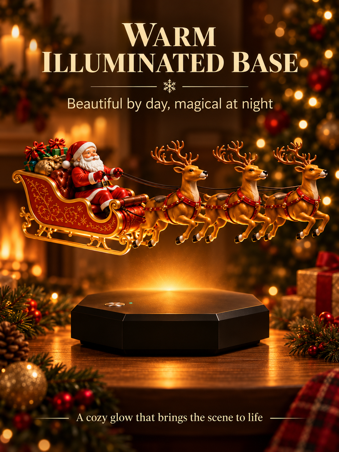 🎄Magnetic Levitation Santa Sleigh Christmas Display