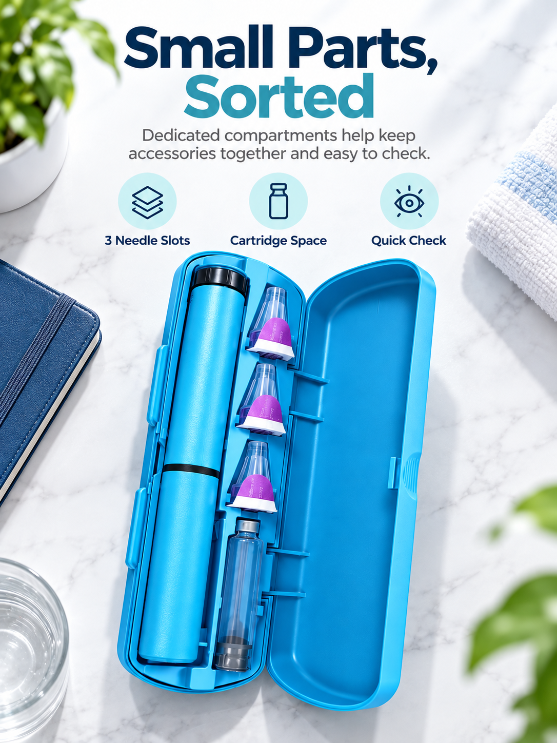 💉 60IU Injection Pen & Hardshell Carry Case Set – Organized Travel Storage Kit