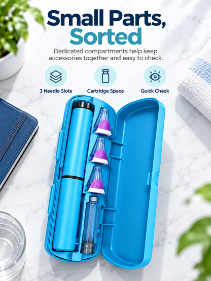 💉 60IU Injection Pen & Hardshell Carry Case Set – Organized Travel Storage Kit