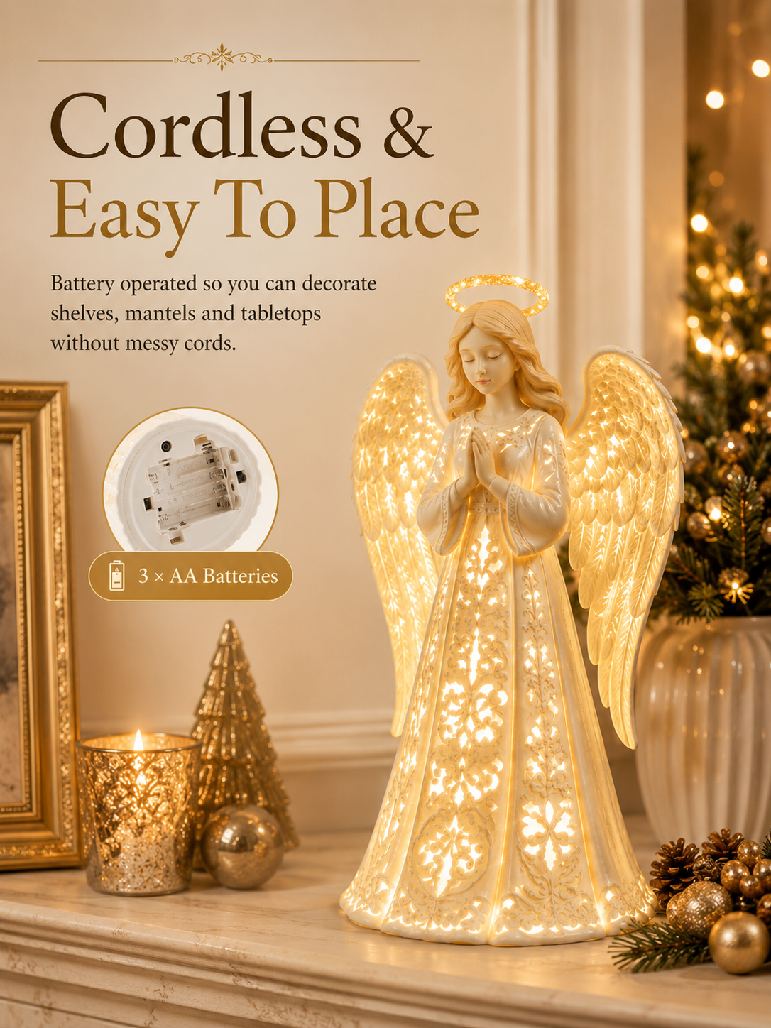 🎁Lighted Christmas Angel Figurine