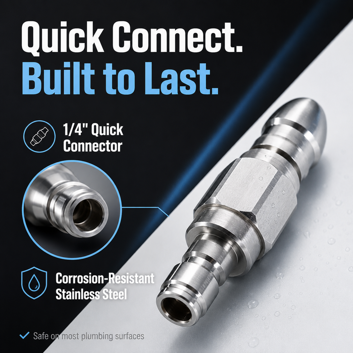 🚿 Powerful Stainless Steel Sewer Jetter Nozzle – Up to 5000 PSI for Deep Drain Cleaning! 💧