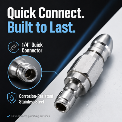 🚿 Powerful Stainless Steel Sewer Jetter Nozzle – Up to 5000 PSI for Deep Drain Cleaning! 💧