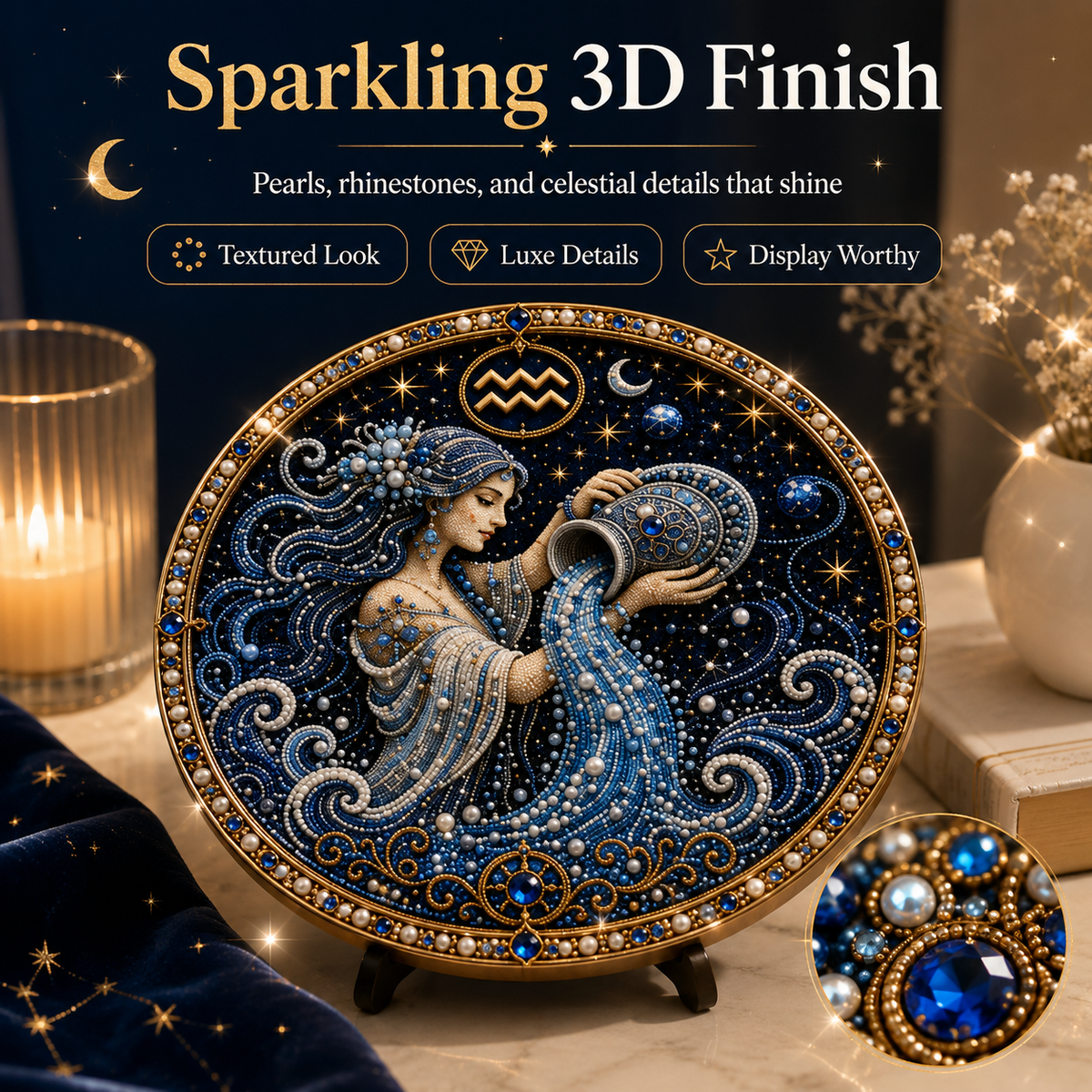🔥 Only a few sets left!💎 12 Zodiac Signs Pearl Art Kit