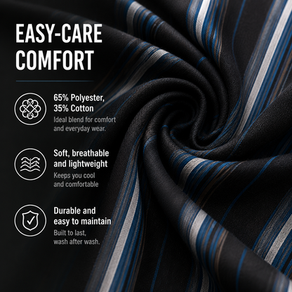 Men’s Striped Western Snap Shirt – Short Sleeve Workwear