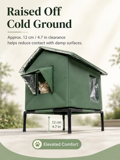 🐱 Elevated Outdoor Cat House