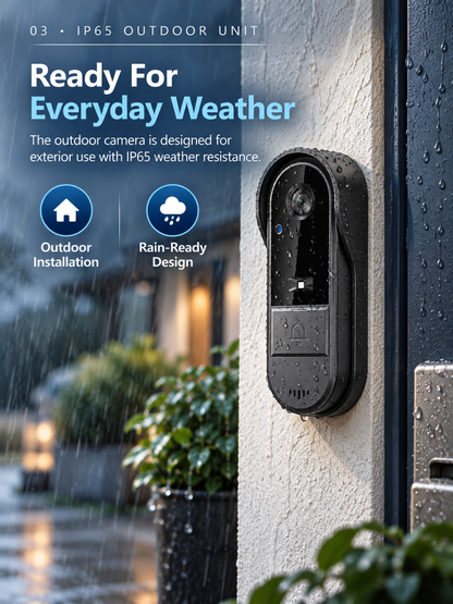 🚪Wireless Video Doorbell with Indoor Display