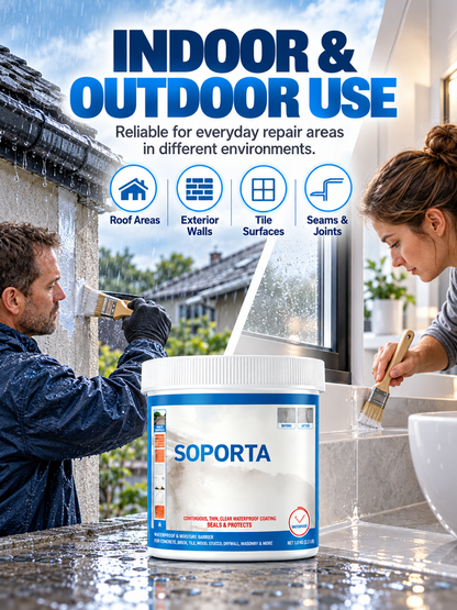 💧 Clear Waterproof Repair Sealant – Invisible Brush-On Leak Protection for Roofs, Tiles & Walls 🏠✨