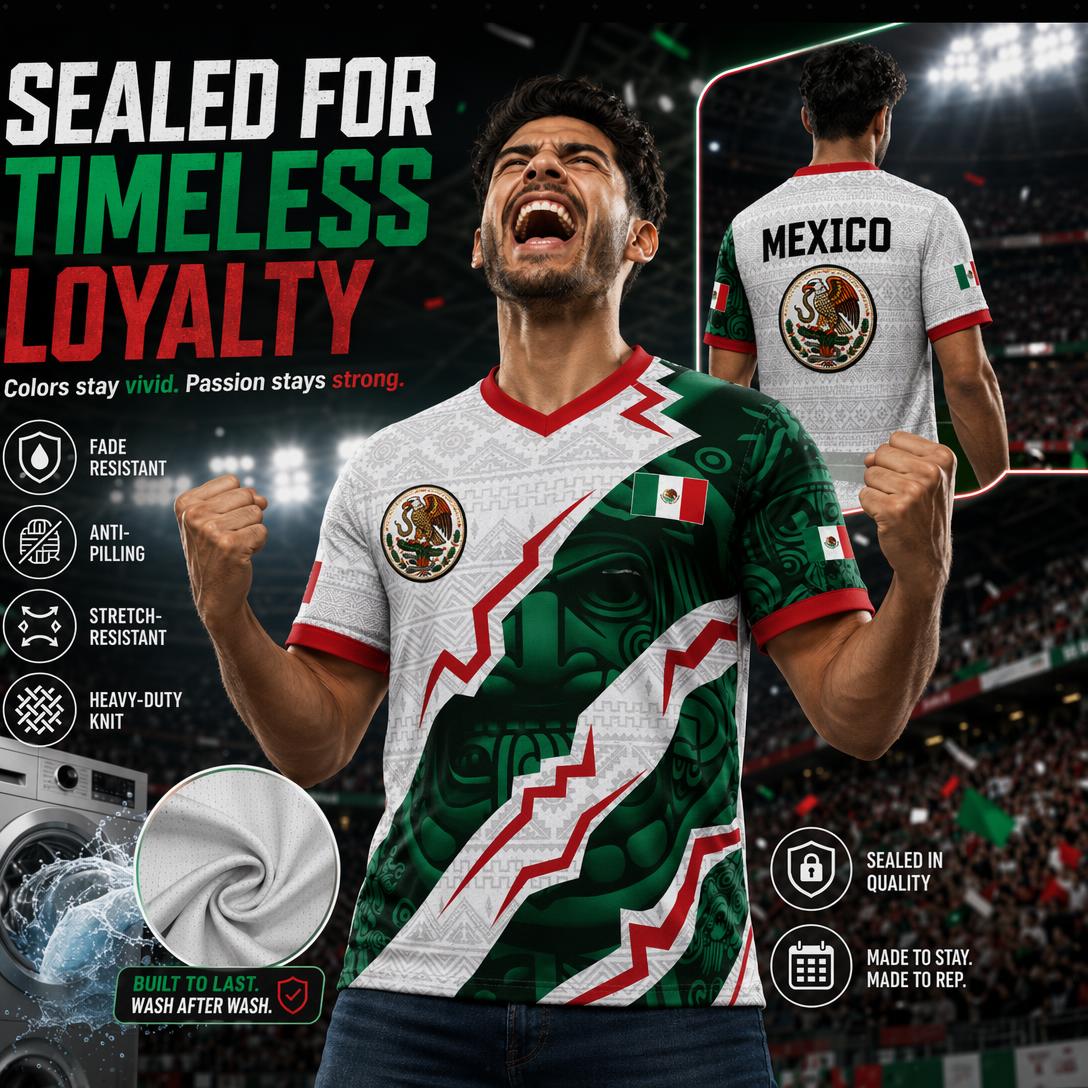 ⚽️ Mexico Aztec Calendar Soccer Jersey 2026