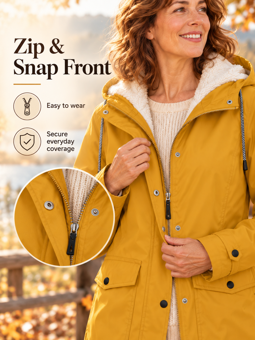 ❤️‍🔥 Women's Plush-Lined Windproof Hooded Jacket