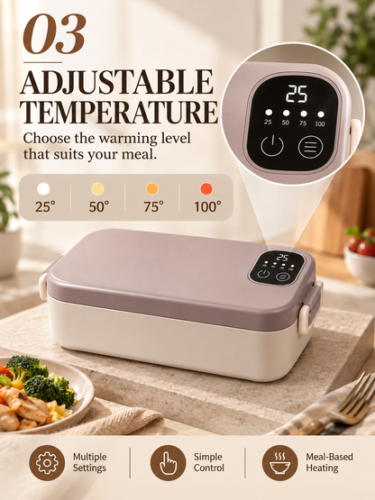 🎀RECHARGEABLE🍱⚡ Portable electric lunch box with self-heating 🔋🌡️