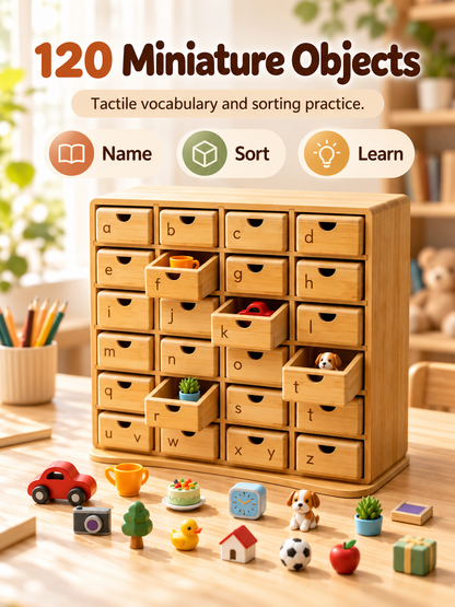Phonics Cabinet-Alphabet Sound Object Learning Cabinet