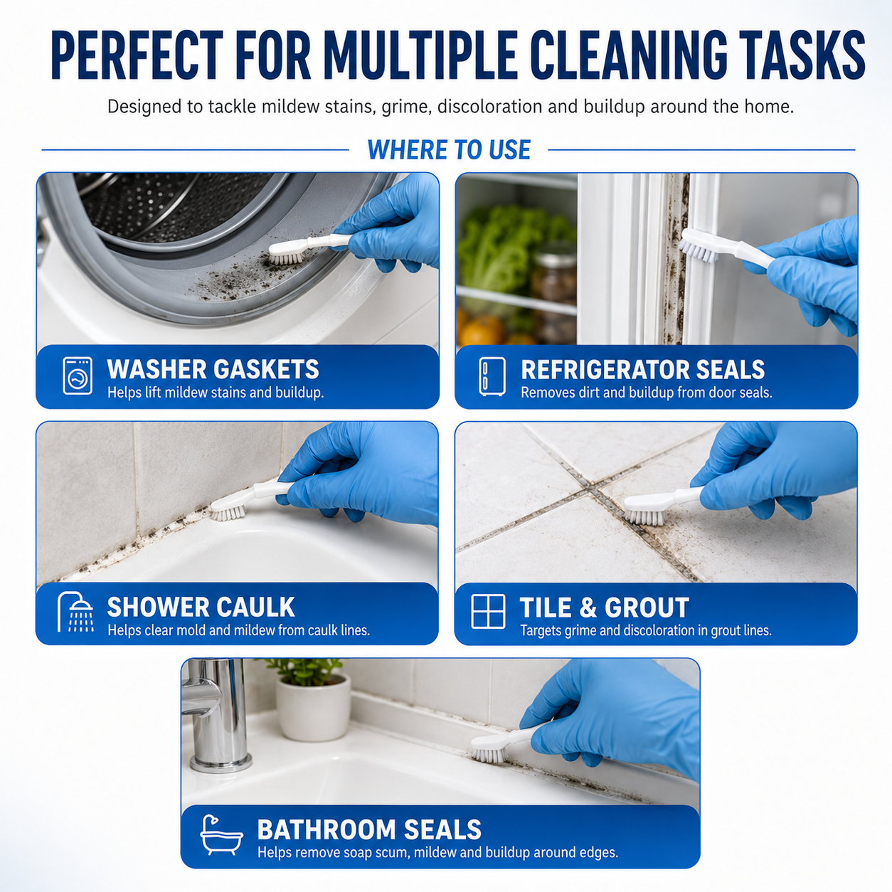 Say Goodbye to Stubborn Mold! Miracle Mold Remover Gel + Scrub Brush