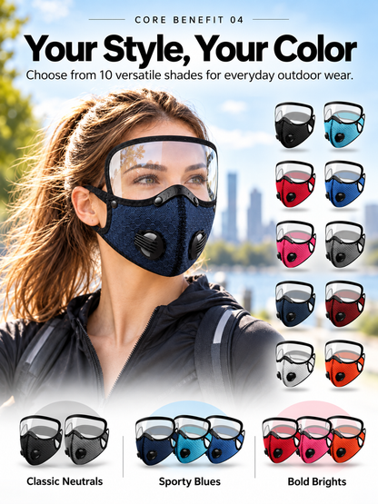 🚴 Reusable Outdoor Cycling Face Mask – Breathable Mesh Design for Riding, Sports & Outdoor Activities