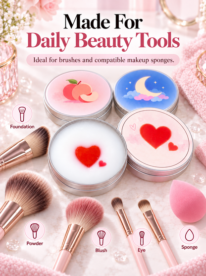 🫧 Makeup Brush Cleaning Soap – Portable Deep-Clean Brush & Sponge Cleanser