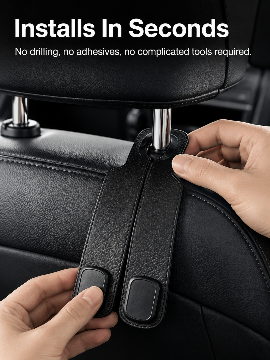 🚗2-in-1 Car Headrest Hook &amp; Phone Holder
