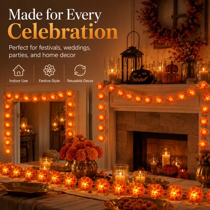 🎃Holiday Trend🌼 Marigold Flower String Lights