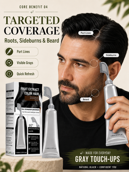 🔥Hot sell TODAY | Instant Gray Coverage Hair Dye Comb for Men & Women
