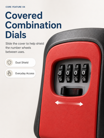 Never Get Locked Out Again 🔐 | 4-Digit Wall-Mounted Key Lock Box