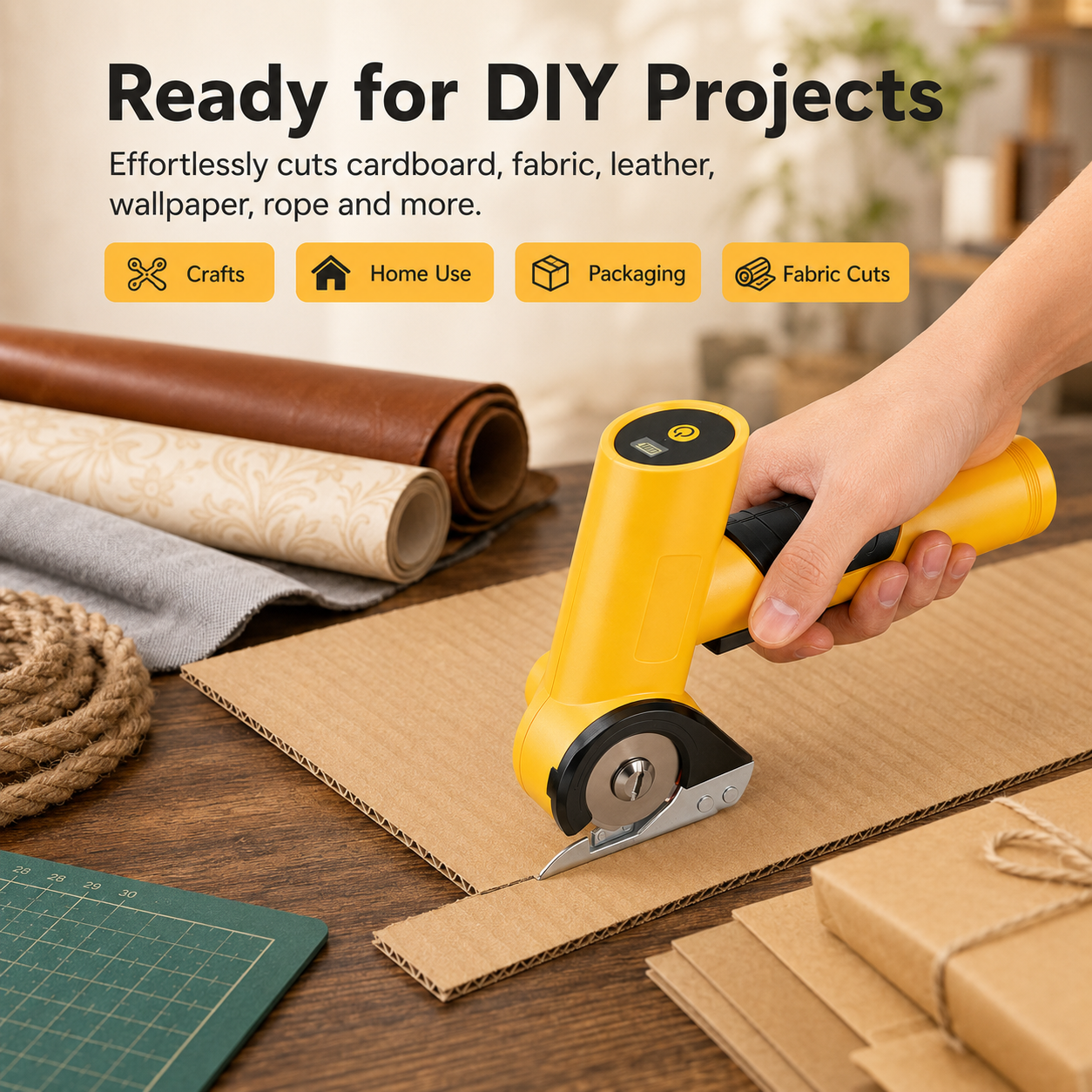 ⚡ Cordless Electric Scissors | Powerful Rotary Cutter for Cardboard, Fabric & DIY