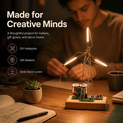 🏆Hot Sale 💡DIY Industrial Retro Windmill Lamp | Hand-Craft Your Own Warm Ambience