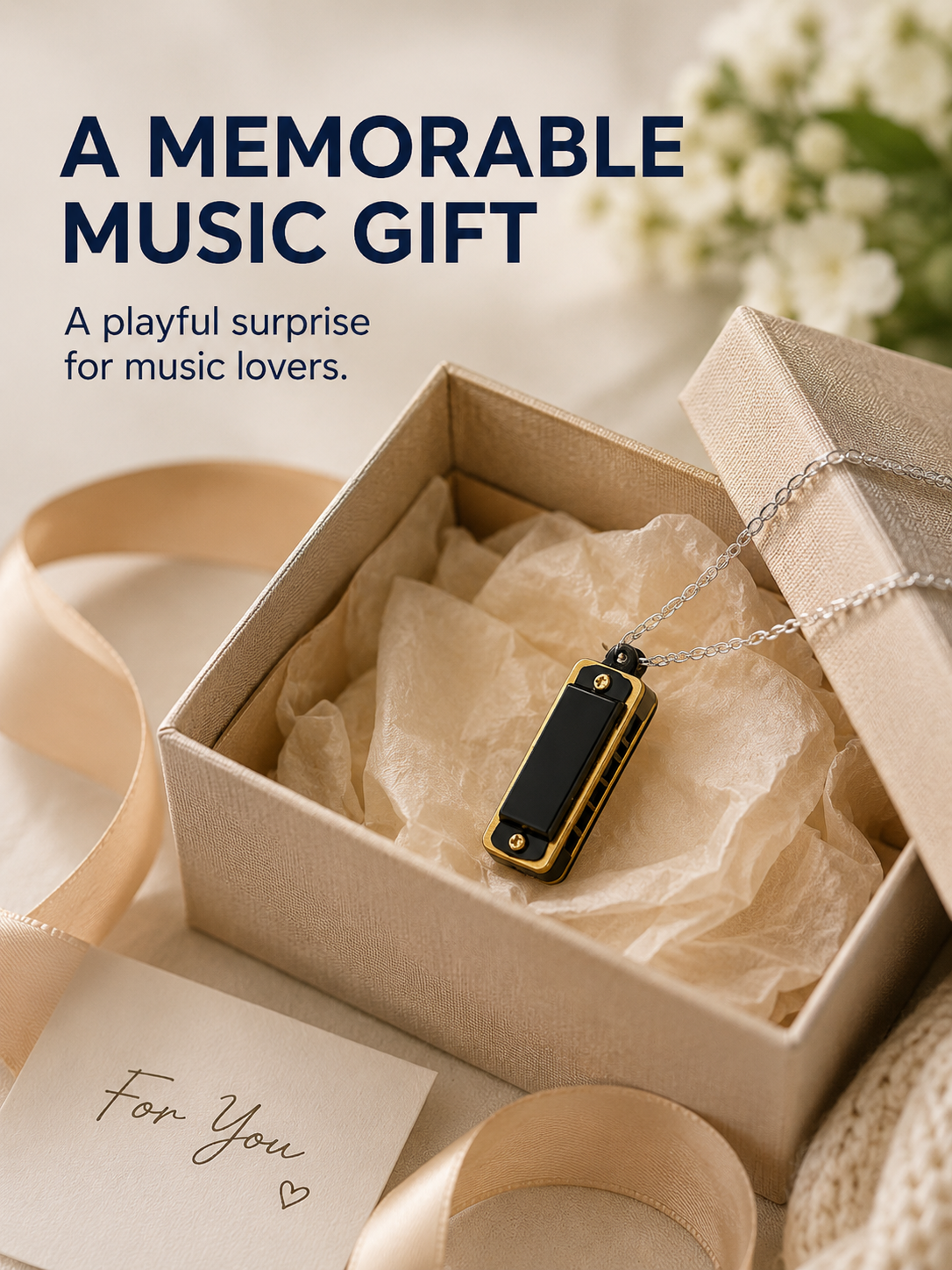 🎵Playable Mini Harmonica Necklace – Wearable Musical Pendant