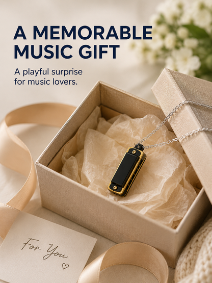 🎵Playable Mini Harmonica Necklace – Wearable Musical Pendant