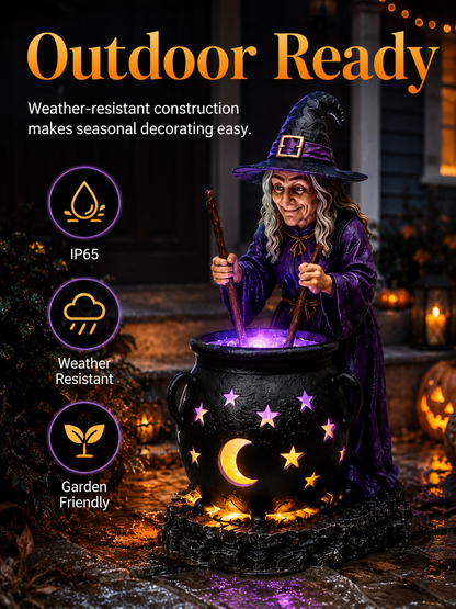 🔮Witch Cauldron Solar Garden Light