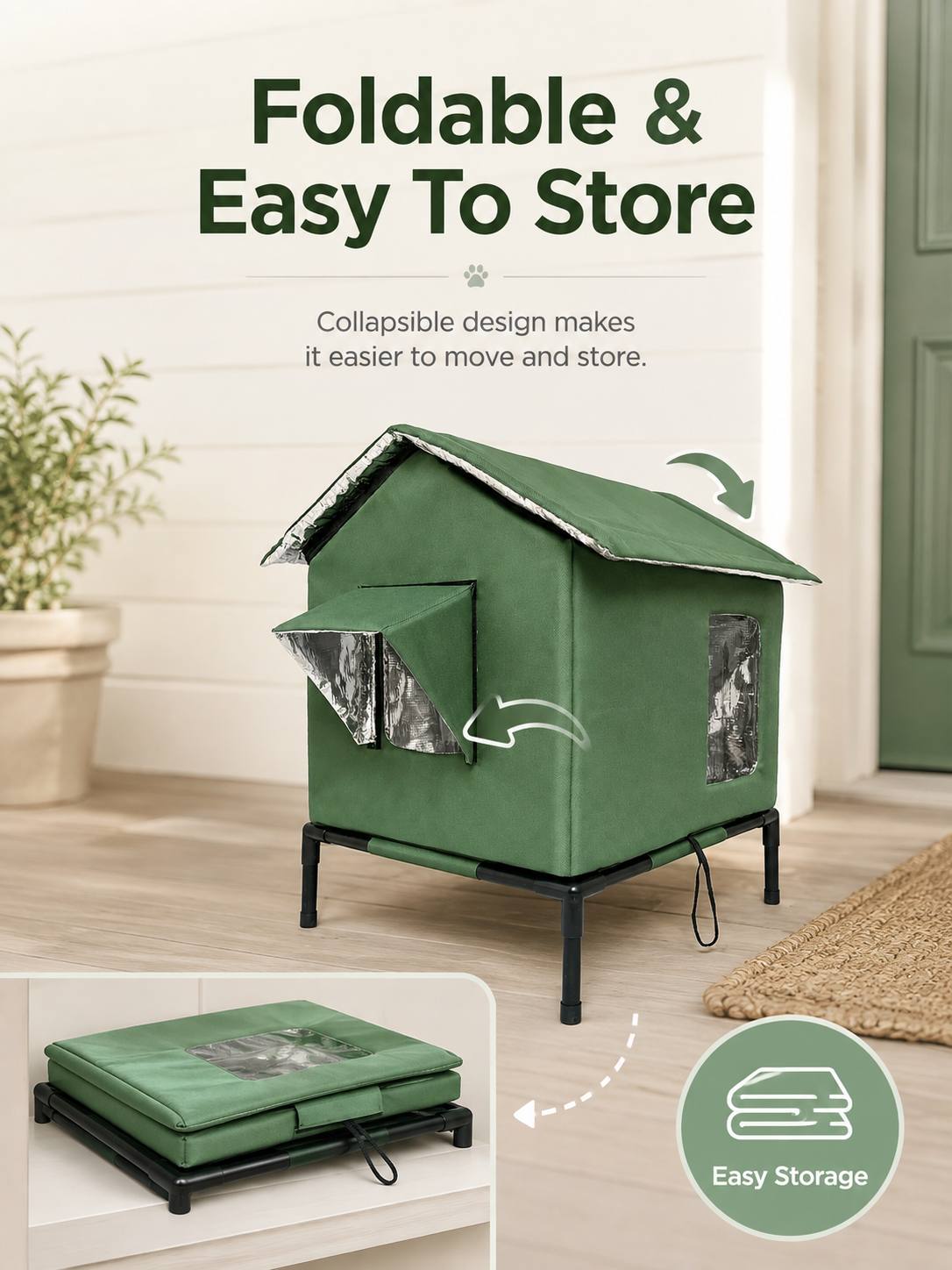 🐱 Elevated Outdoor Cat House