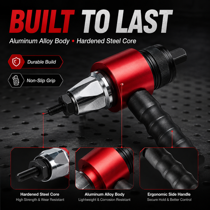 🔩Cordless Electric Rivet Gun Adapter Kit for Power Drill | Fits M3–M8 Rivets