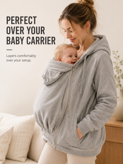 🧥Parent & Baby Fleece-Lined Carrier Cover Hoodie