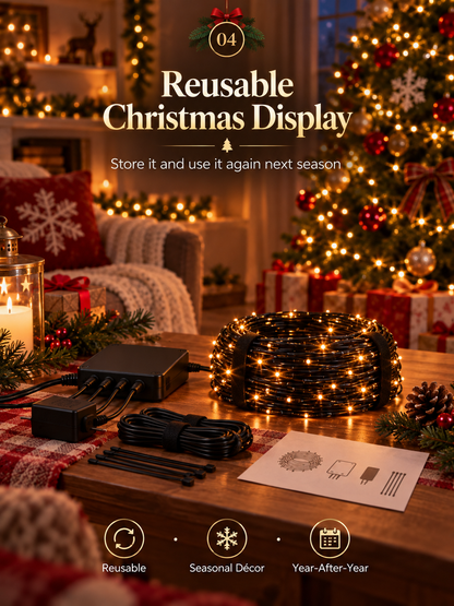 🎄 Smart Animated Christmas Tree Lights | App-Controlled LED Holiday Display ✨