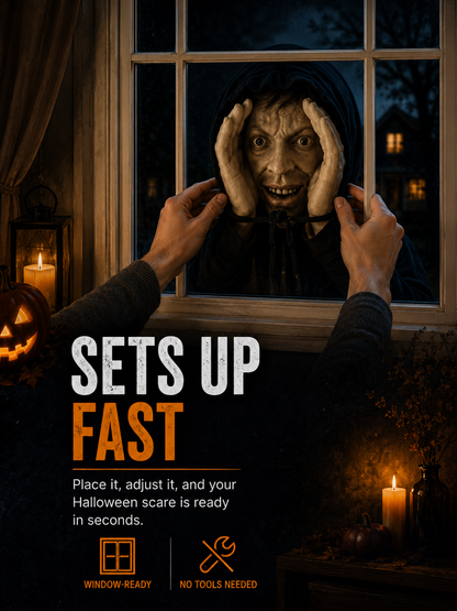 🎃Creepy Peeking Face Window Decoration