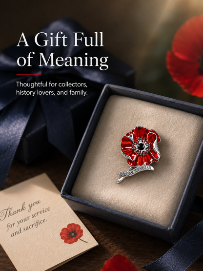 VE Day 80 Poppy Brooch | Limited Edition Anniversary Keepsake