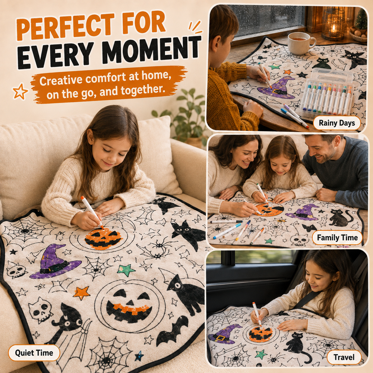 🎨✨DIY Coloring Blanket With Markers