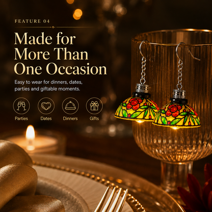 ✨ Luminous Stained Glass Dome Earrings