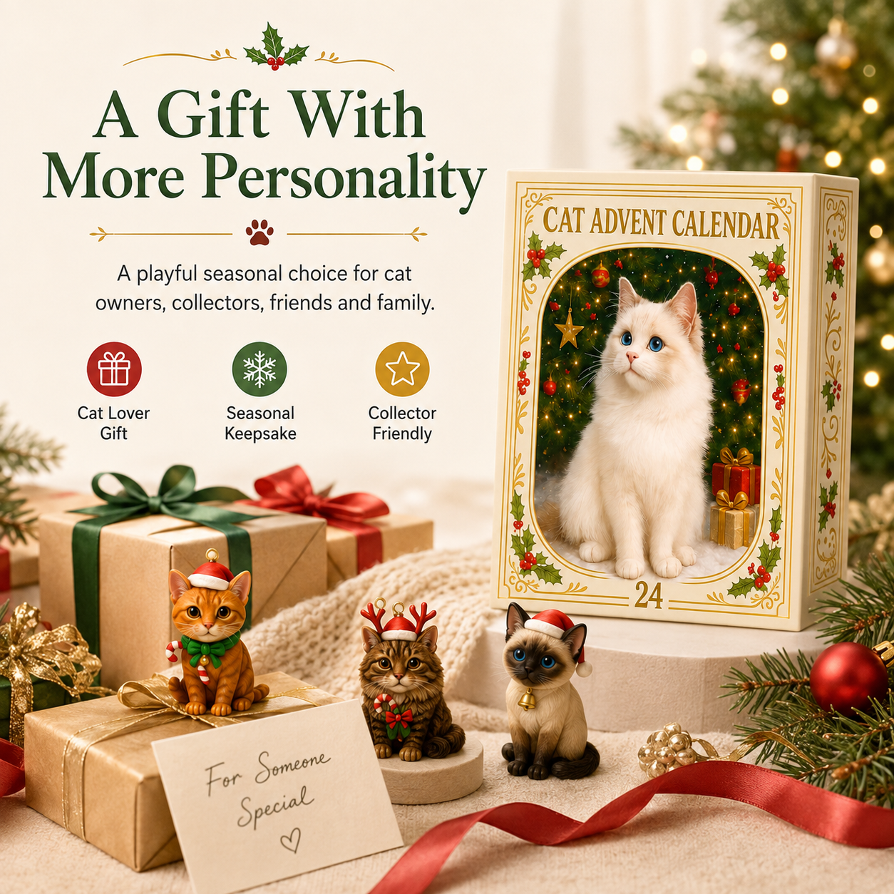 🐱🎄Advent Calendar 2026 Cat Advent Calendar - Giftfor Adults Friends CatOwners and Lovers Christmas Holiday Countdown Gift