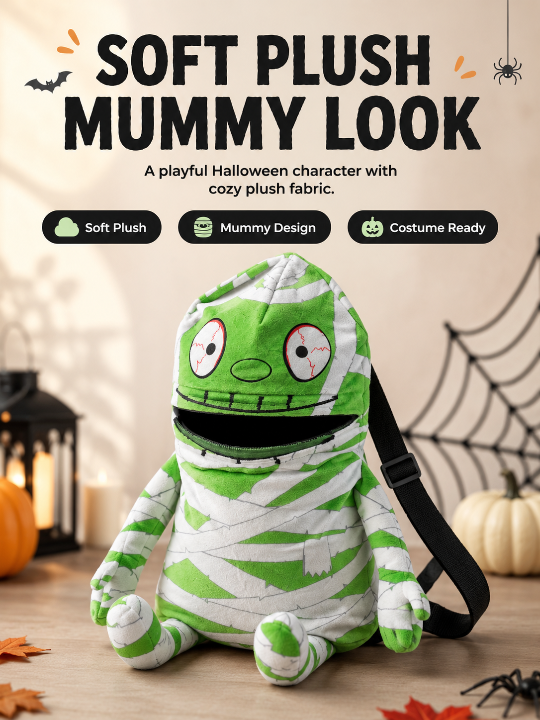 Musical Animated Mummy Children's Halloween Trick or Treat Bag