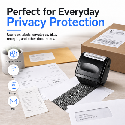 🔥HOT SALE 49% OFF✨Privacy Protection Security Roller Stamp — Address & Billing Info Blocker, Home & Office Mailing Essentials 100m Long-Lasting Roll