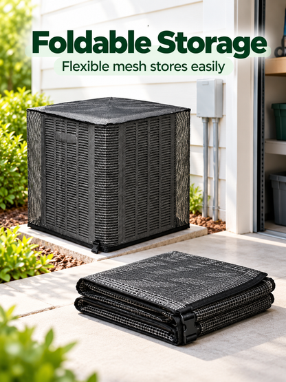 ❄️ Heavy-Duty Mesh AC Cover – All-Season Outdoor Protection