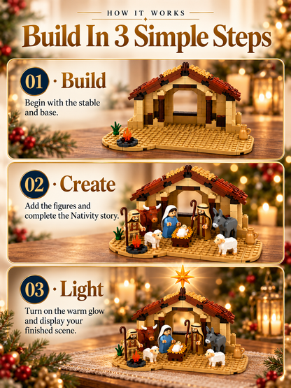 🔥 Build The Christmas Story – Nativity Scene Building Block Set
