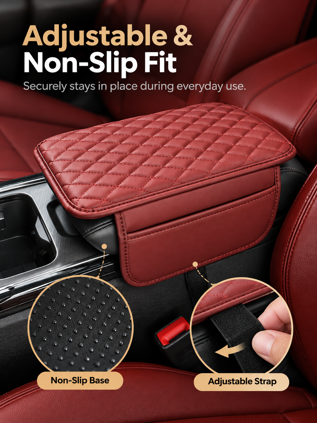 🚘 Car Center Console Armrest Riser & Organizer