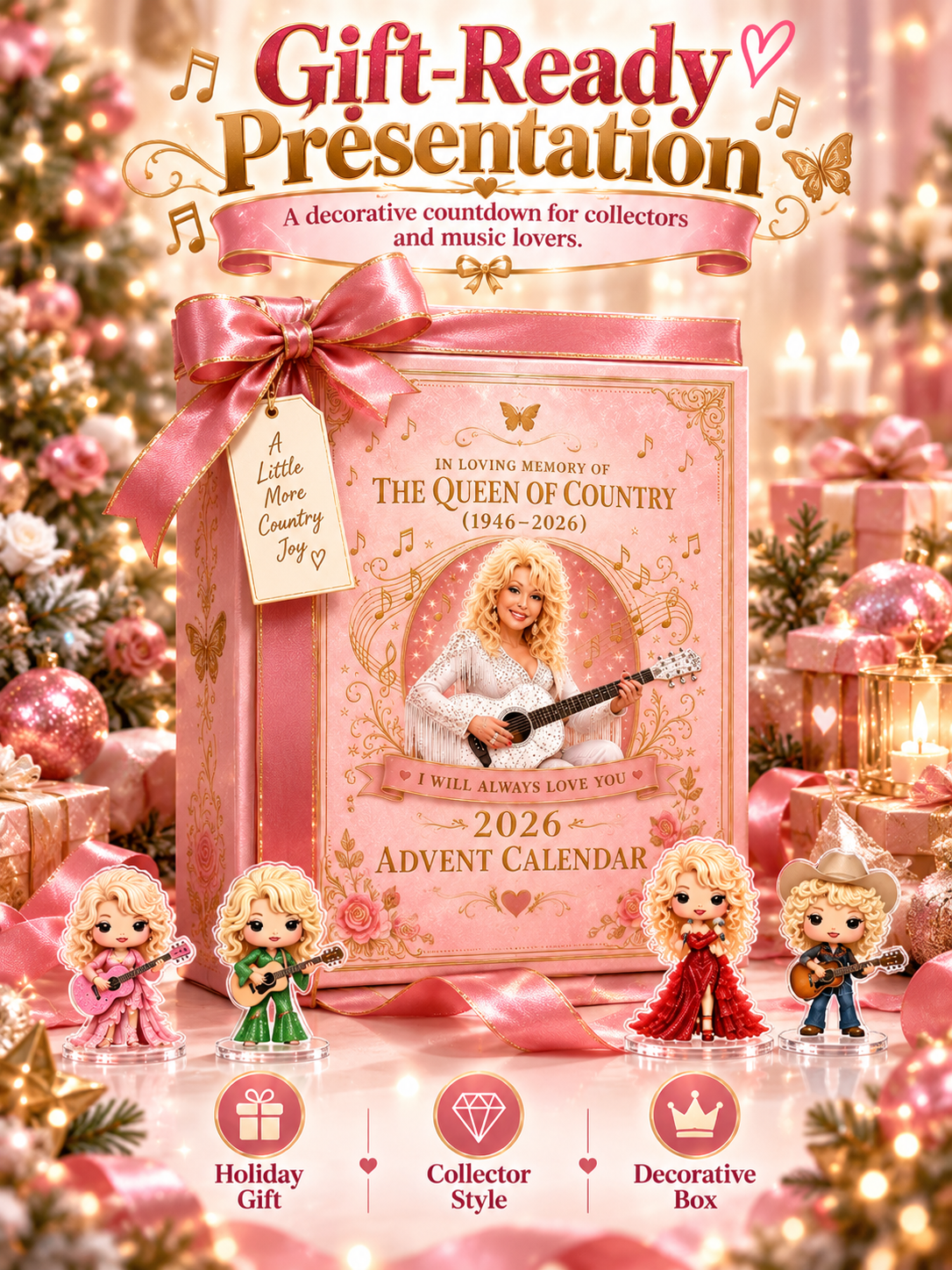 🎤💖 Dolly Advent Calendar — 24 Days of Country Glam & Collectible Surprises!