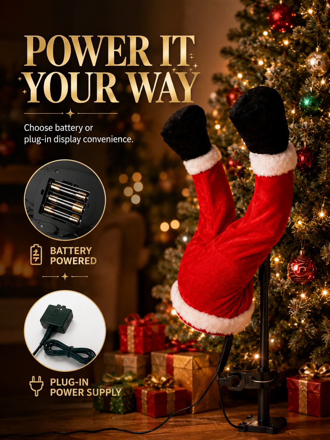 🎄Animated Christmas Swinging Legs Decoration