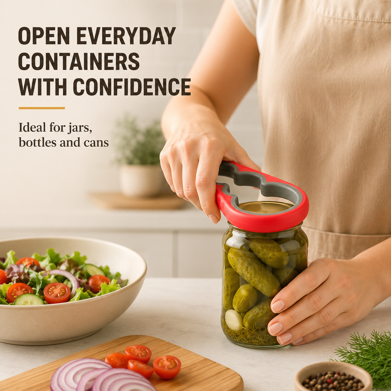 5-in-1 Easy-Grip Jar Opener Set for Weak Hands