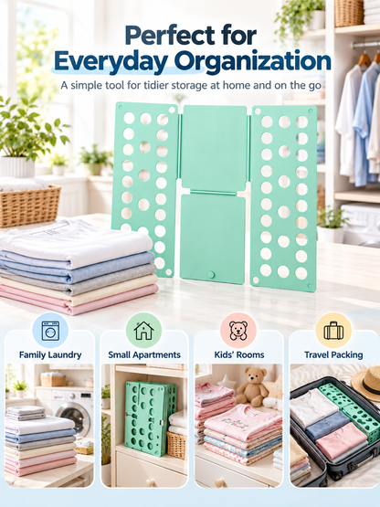 👕 Foldable Clothes Folding Board – Space-Saving Laundry Organizer for Adults & Kids
