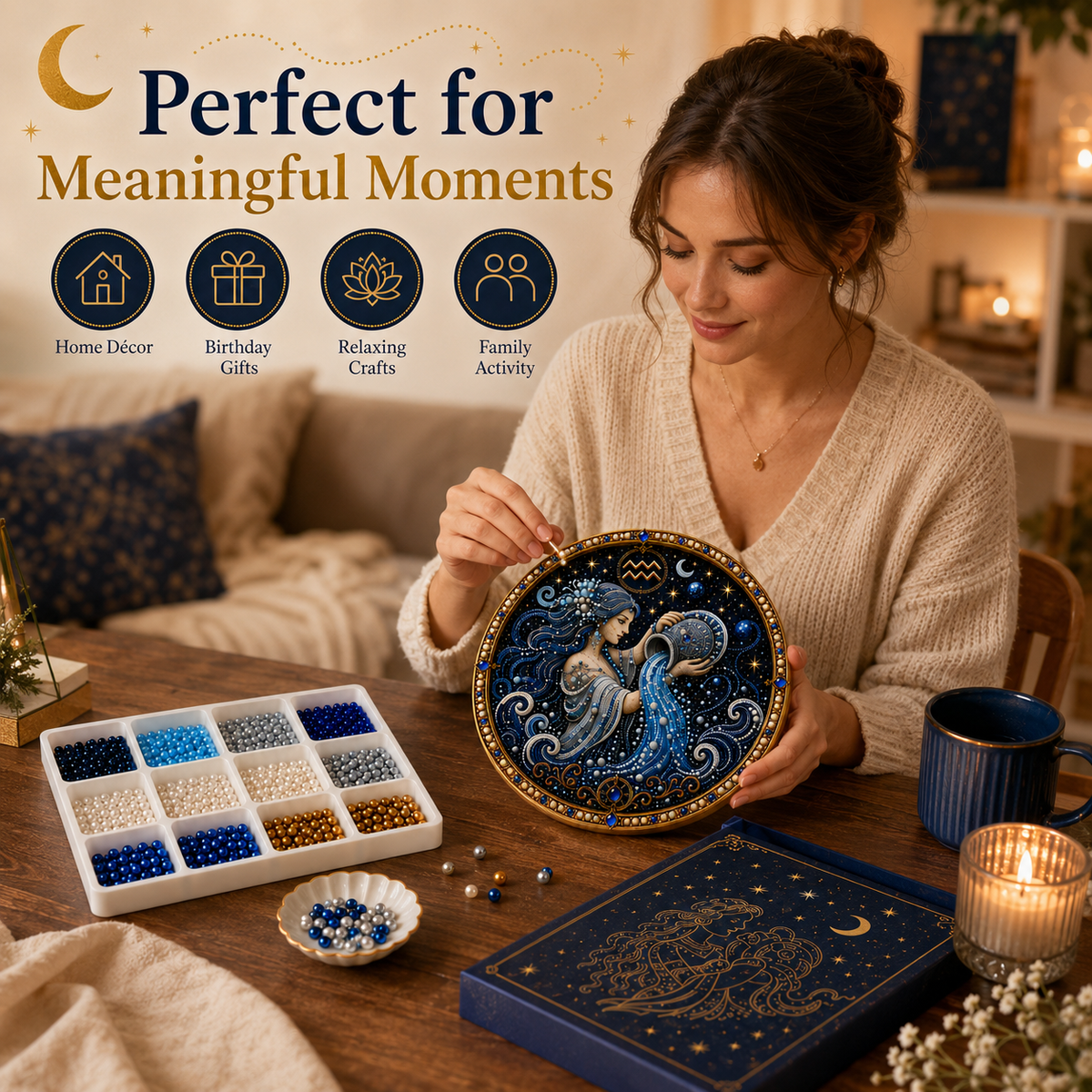🔥 Only a few sets left!💎 12 Zodiac Signs Pearl Art Kit
