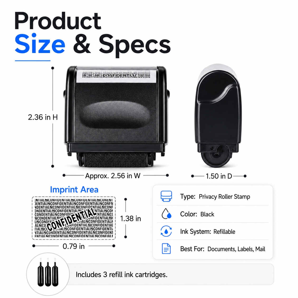 🔥HOT SALE 49% OFF✨Privacy Protection Security Roller Stamp — Address & Billing Info Blocker, Home & Office Mailing Essentials 100m Long-Lasting Roll